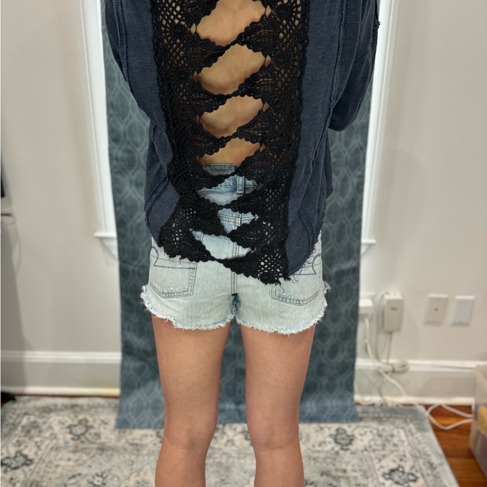 High Waisted Distressed Jean Shorts